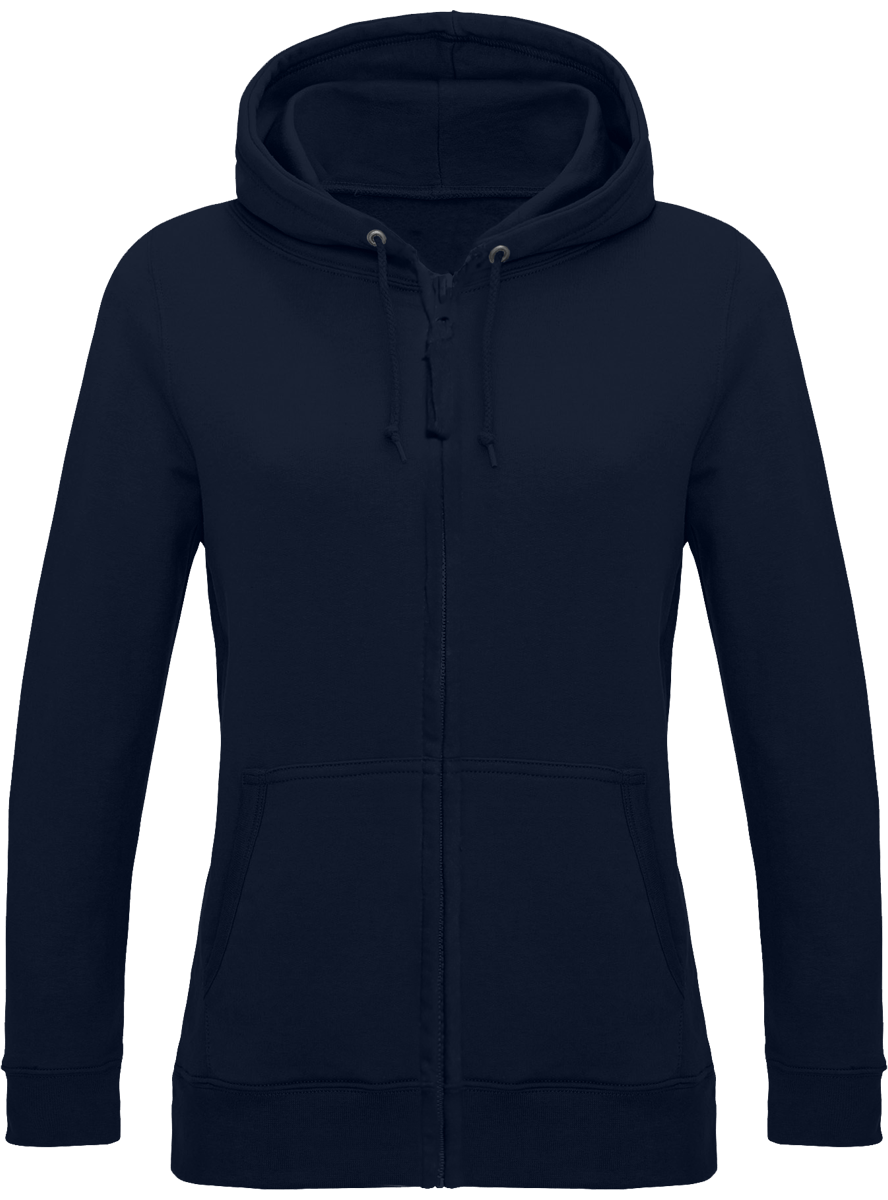 Sweat Zippé Femme 280Gr  KARIBAN Navy