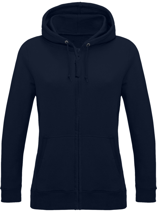 Sweat Zippé Femme 280Gr  KARIBAN Navy