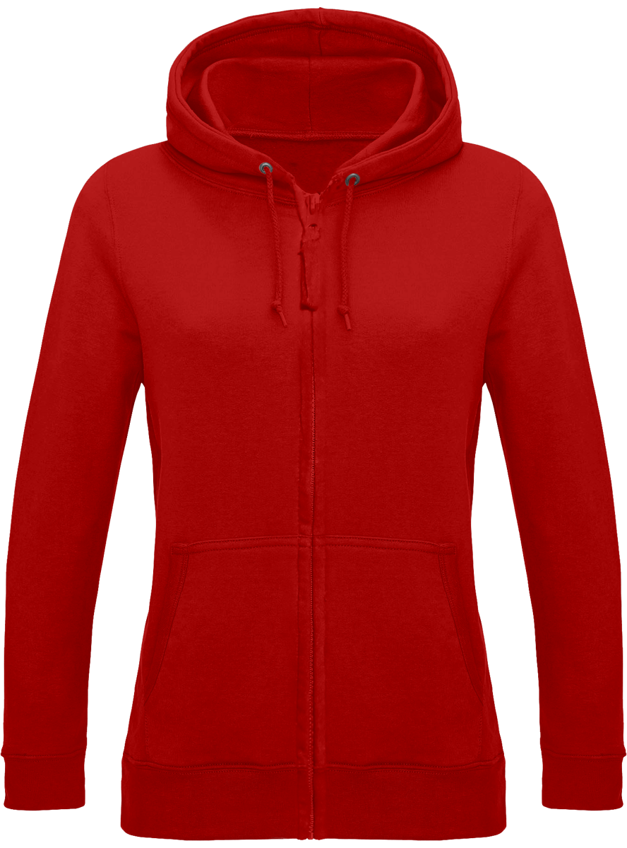 Sweat Zippé Femme 280Gr  KARIBAN Red