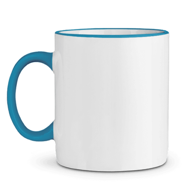 Taza De Cerámica En Contraste De Colores -Tunetoo
 BLEU CLAIR