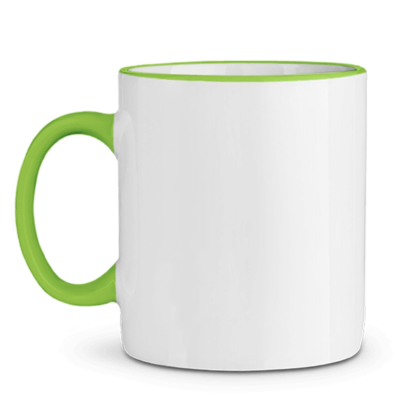 Contrasting Personalised Ceramic Mug On Tunetoo VERT CLAIR