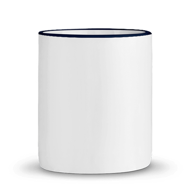 Mug rebord contraste dos BLEU COBALT