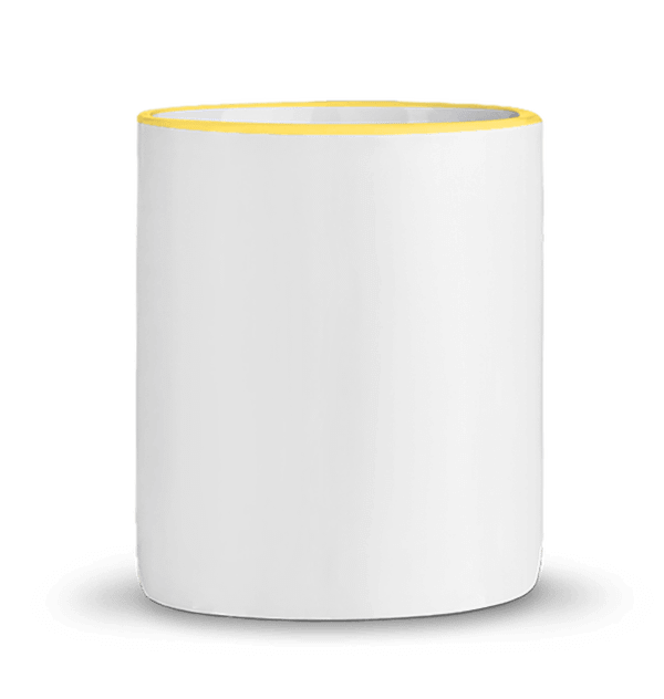 Mug rebord contraste dos JAUNE CLAIR
