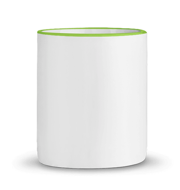 Mug rebord contraste dos VERT CLAIR