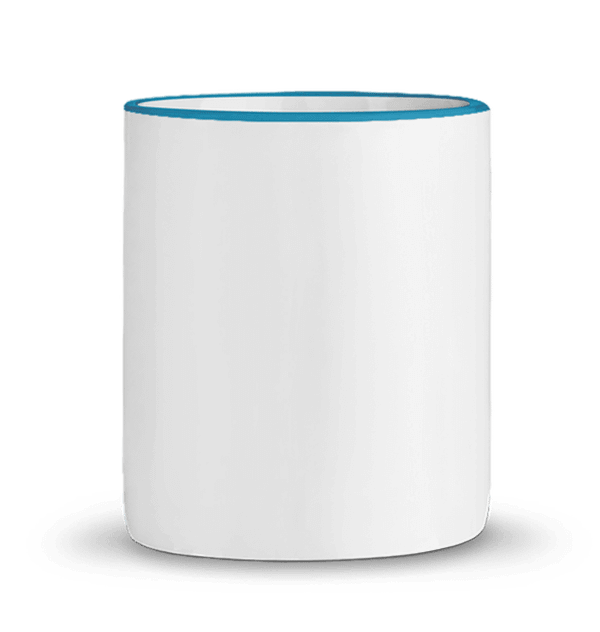 Mug rebord contraste dos BLEU CLAIR