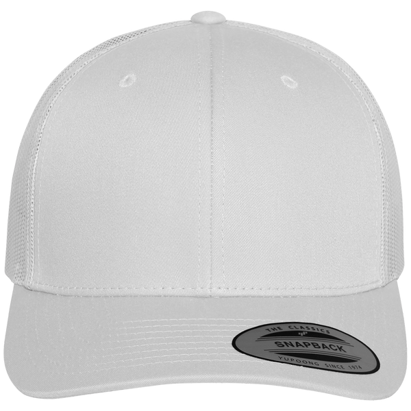 Casquette trucker modele retro face White / White