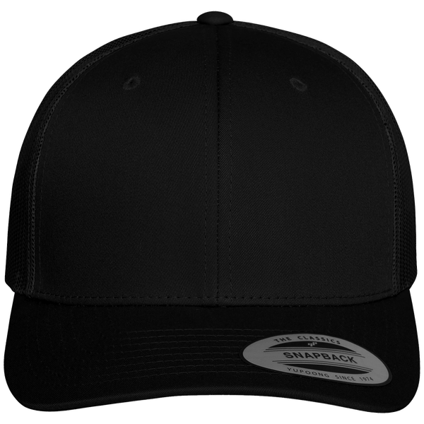 Customizable Vintage Cap With Embroidery Black / Black