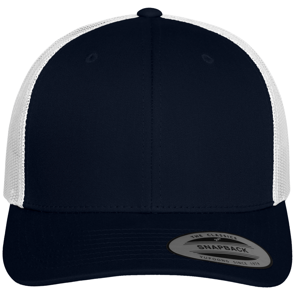 Customizable Vintage Cap With Embroidery Navy / White