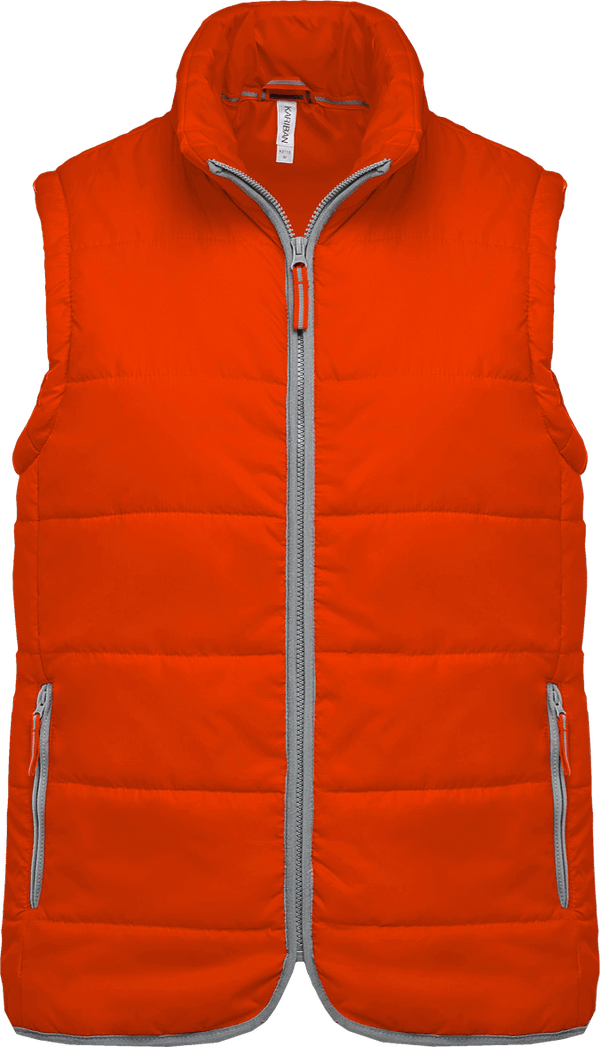 Customizable Men's Padded Bodywarmer Orange