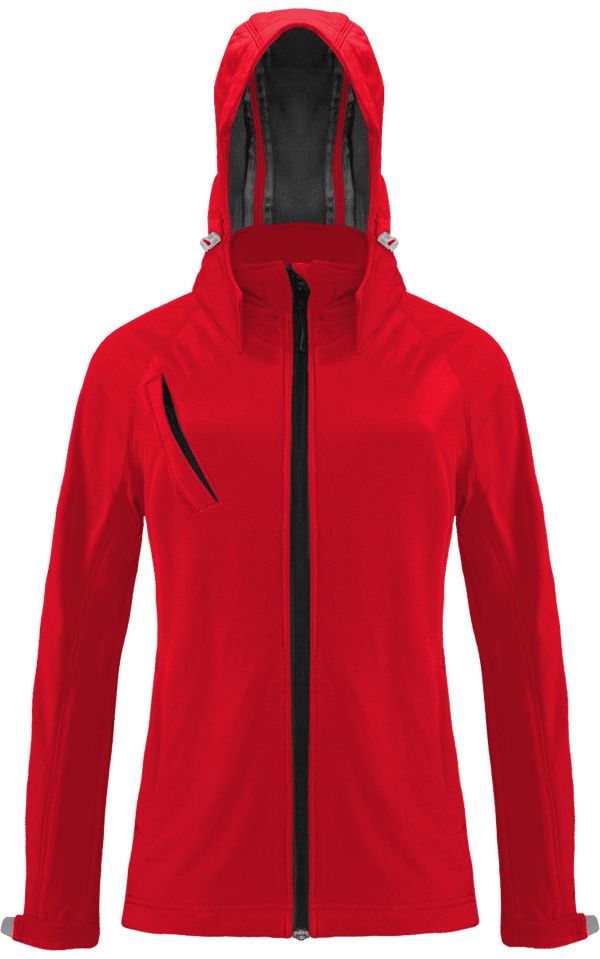 Customizable Softshell Hoodie Jacket Red