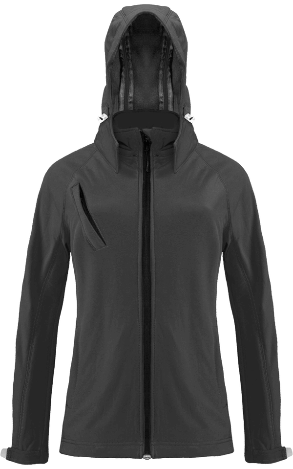 Customizable Softshell Hoodie Jacket Titanium