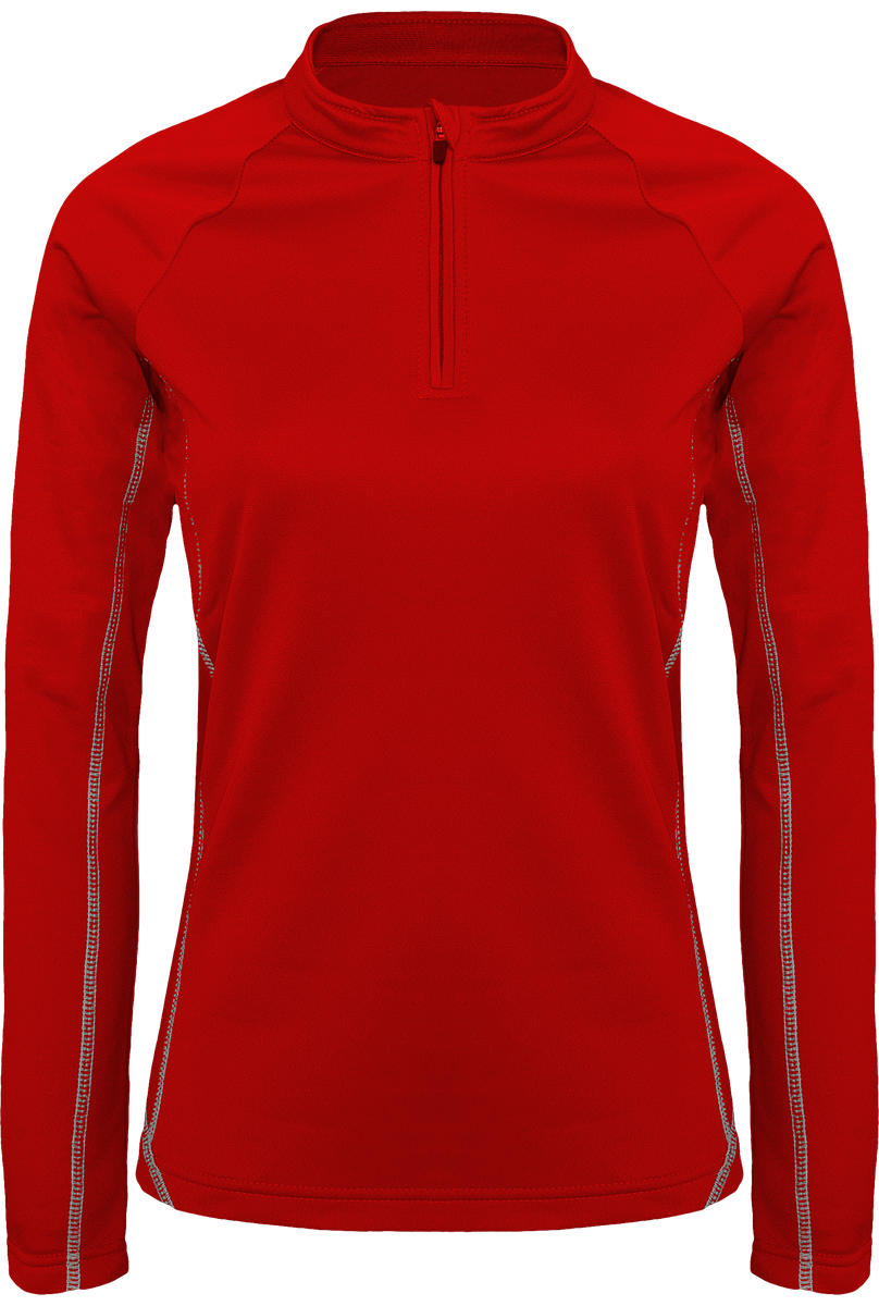 Customized Women's Running Sweatshirt Sporty Red