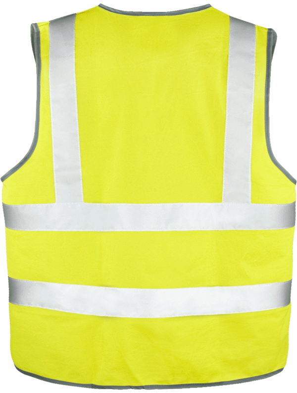 Gilet de securite 4 bandes dos Fluorescent Yellow