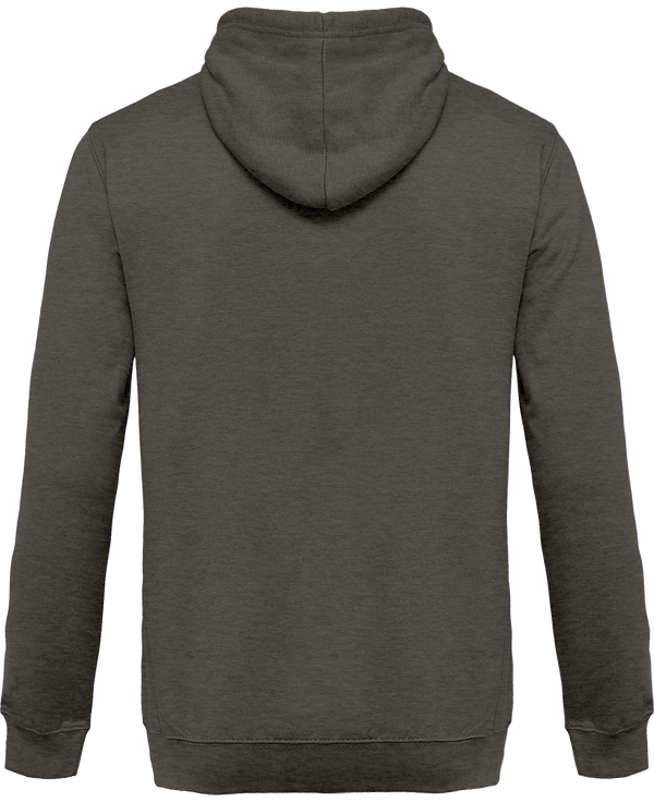 Sweat zippe a capuche chine dos Grey Heather