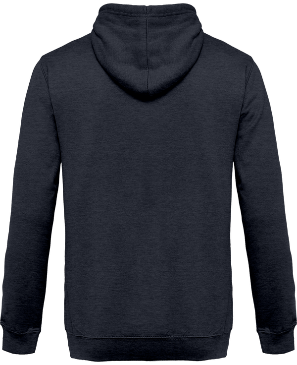 Sweat zippe a capuche chine dos Navy Heather