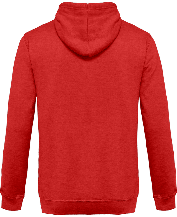 Sweat zippe a capuche chine dos Red Heather