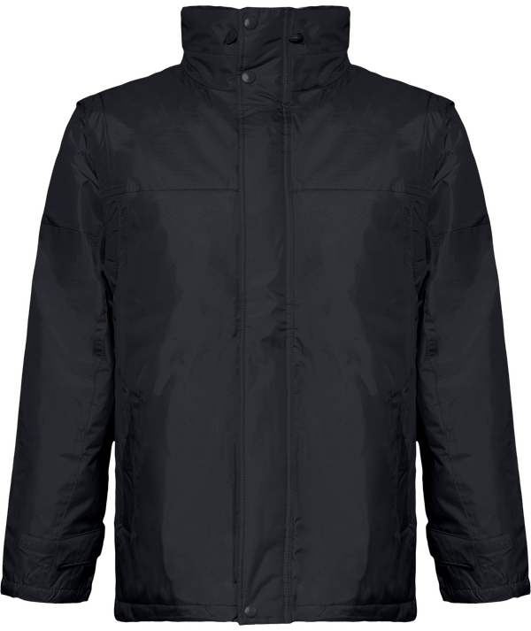 Hochwertige Jacke Mit Abnehmbaren Ärmeln Zum Personalisieren Dark Grey