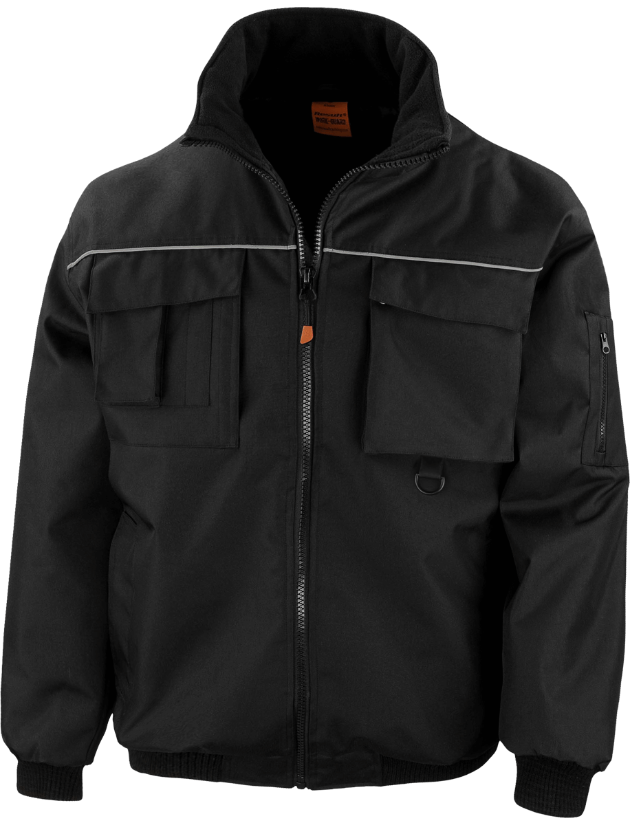 Manteau Brodé Et Imprimé Avec Vos Textes Et Logos Black