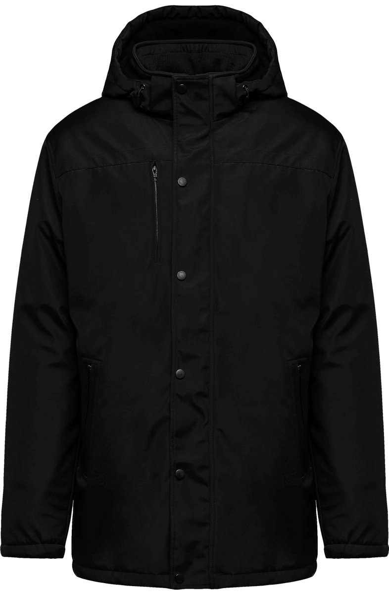 Customized Men's Hooded Parka Black