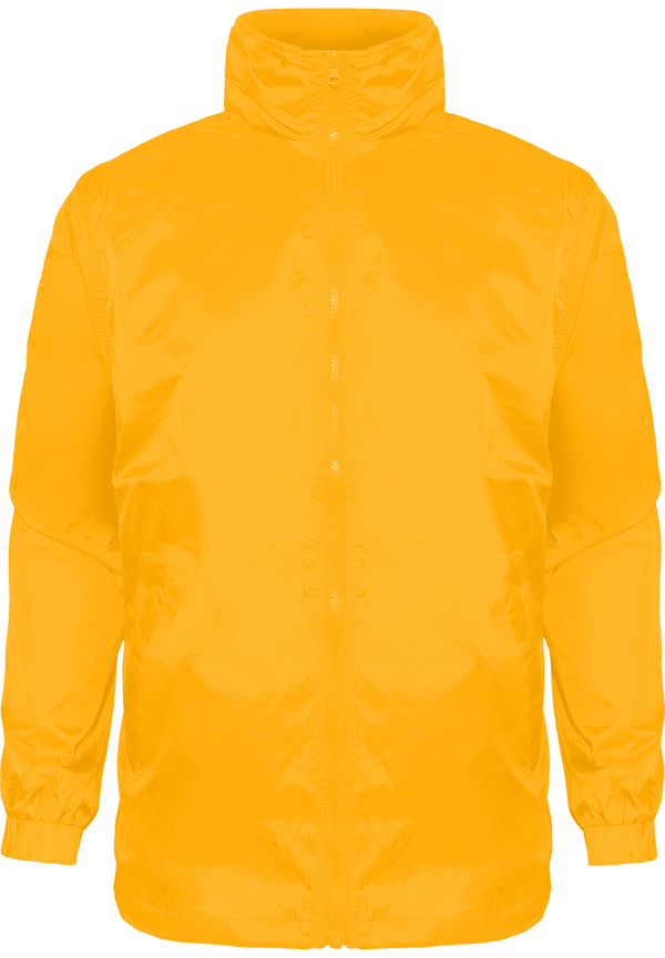 Customized Lined Windbreaker For Men Yellow