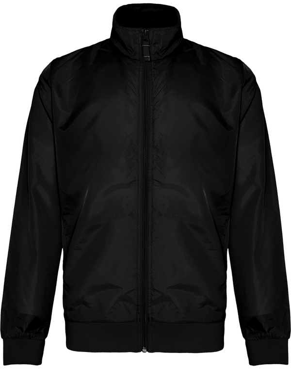 Coupe Vent Sans Capuche Léger Pour Homme À Personnaliser En Broderie Et Impression Black