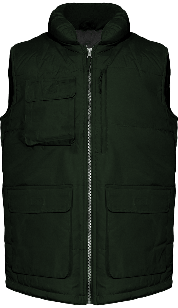 Veste Sans Manches Personnalisée Avec Vos Logos Et Textes Forest Green