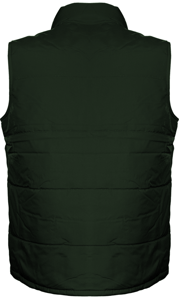 Bodywarmer matelasse dos Forest Green