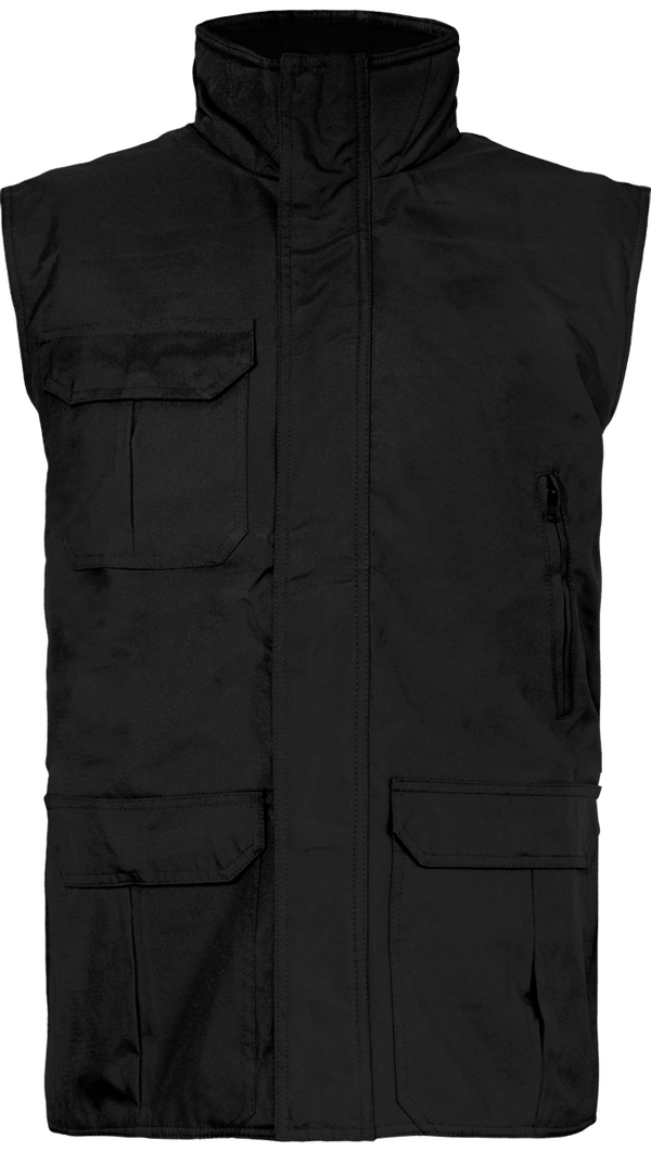 Bodywarmer worker face Black
