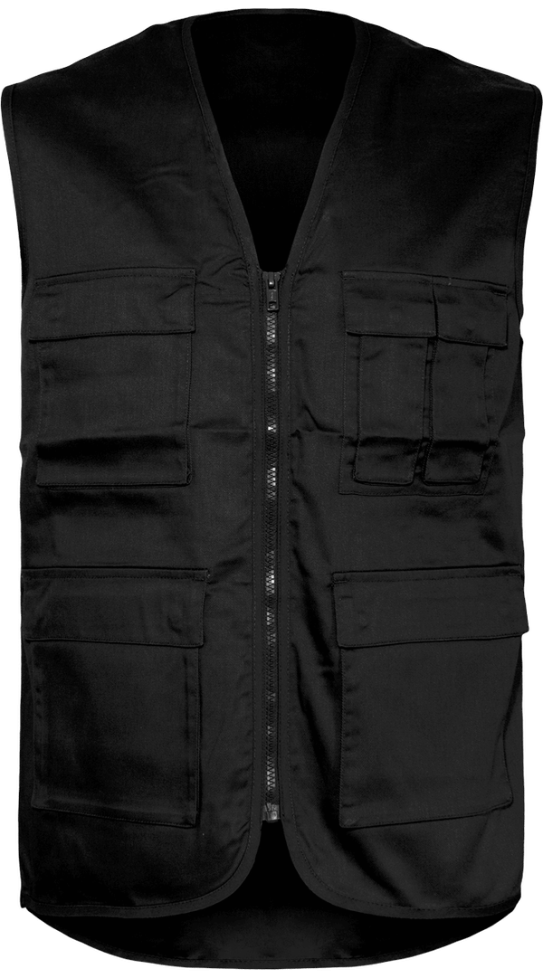Gilet Homme Sans Manches Personnalisable En Broderie Et Impression  Black