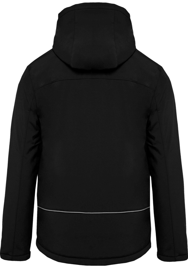 Parka softshell doublee a capuche amovible dos Black