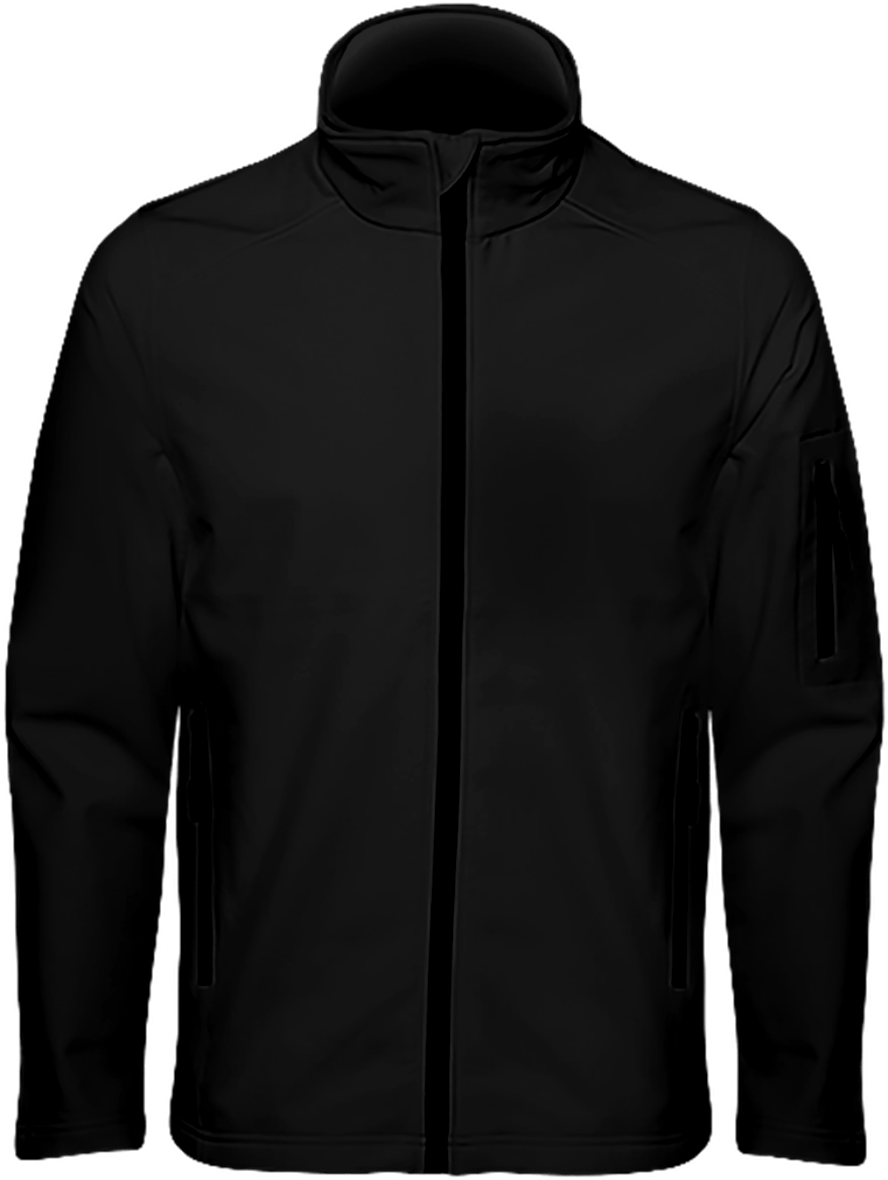 Customizable Men's Softshell Jacket With Tunetoo Black
