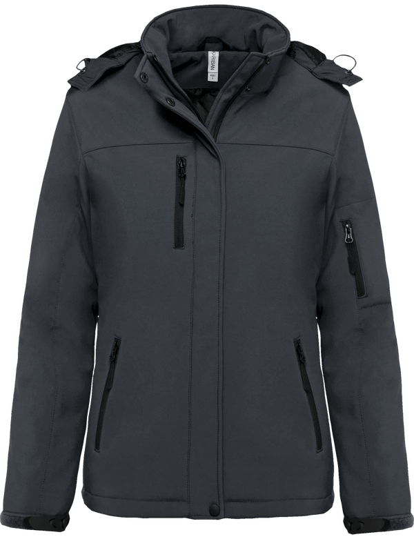 Personalisierbare Damen-Parka Mit Kapuze, Bestickt Und Bedruckt Titanium