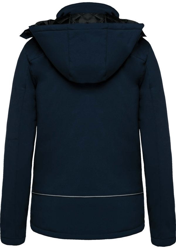 Parka softshell doublee a capuche amovible femme dos Navy