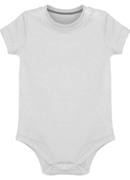 Body Bébé Manches Courtes Personnalisable White