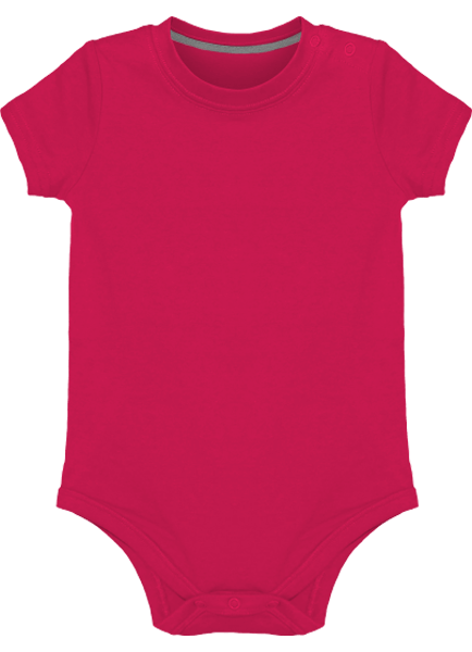 Body Bébé Manches Courtes Personnalisable Fuchsia