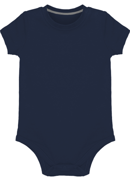 Kurzärmliger Babybody Personalisierbar Navy