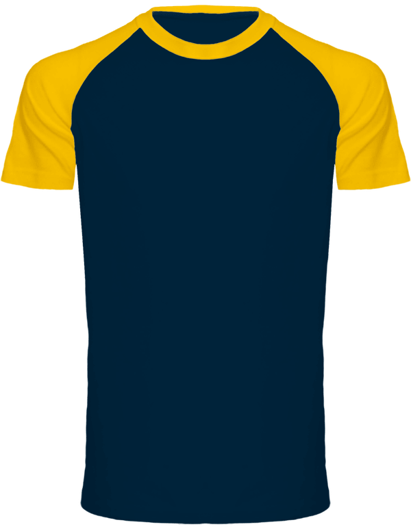 Remportez Le Match ! Avec Le T-Shirt Baseball Personnalisé Tunetoo Navy / Yellow