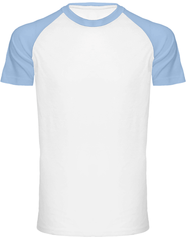 Remportez Le Match ! Avec Le T-Shirt Baseball Personnalisé Tunetoo White / Sky Blue