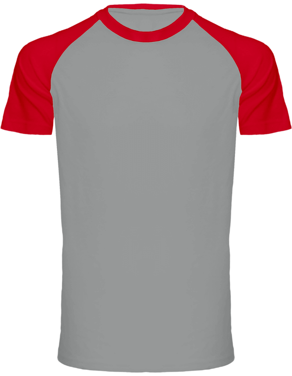Remportez Le Match ! Avec Le T-Shirt Baseball Personnalisé Tunetoo Light Grey / Red