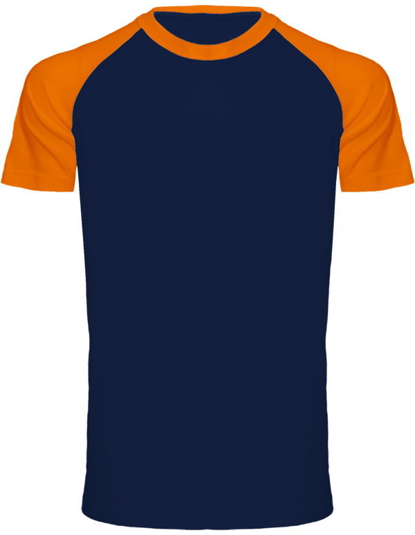 Remportez Le Match ! Avec Le T-Shirt Baseball Personnalisé Tunetoo Navy / Orange