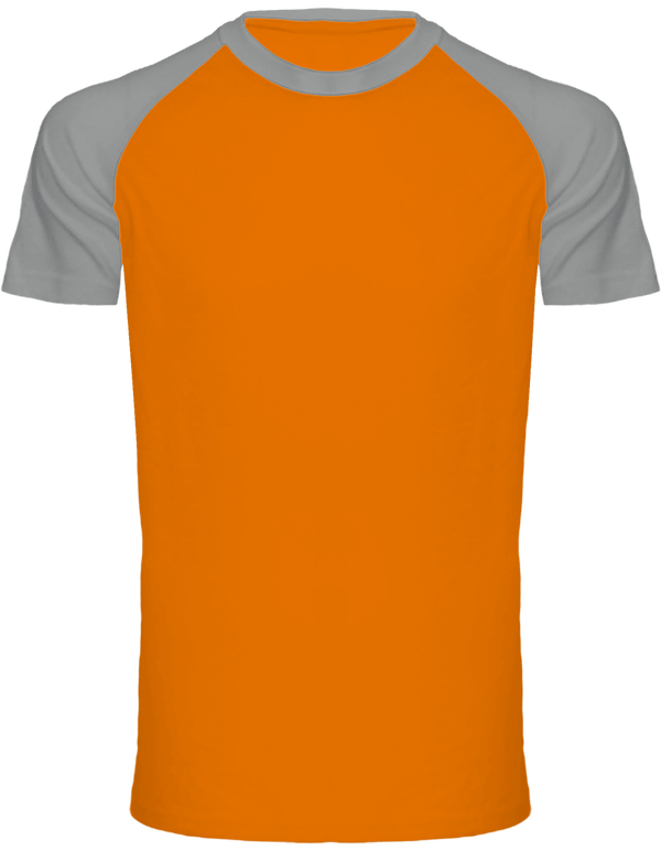 Remportez Le Match ! Avec Le T-Shirt Baseball Personnalisé Tunetoo Orange / Light Grey