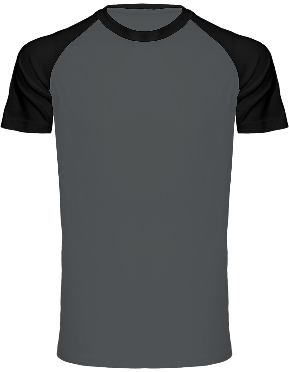 Remportez Le Match ! Avec Le T-Shirt Baseball Personnalisé Tunetoo Slate Grey / Black