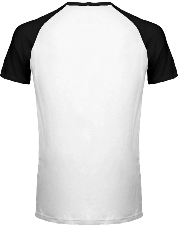 T shirt bicolore base ball dos White / Black