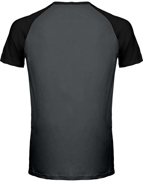 T shirt bicolore base ball dos Slate Grey / Black