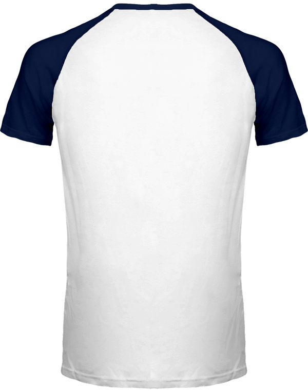 T shirt bicolore base ball dos White / Navy