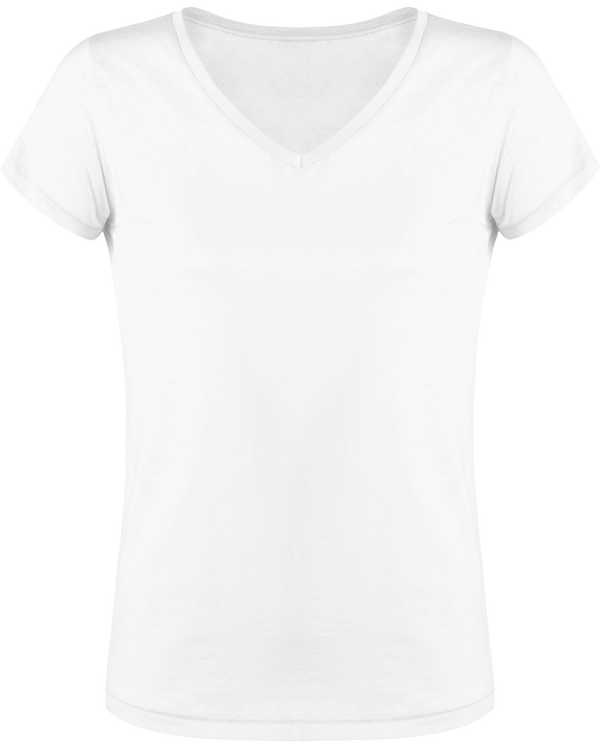 Découvrez Notre T-Shirt Stella Chooses Col V En Coton Bio  White