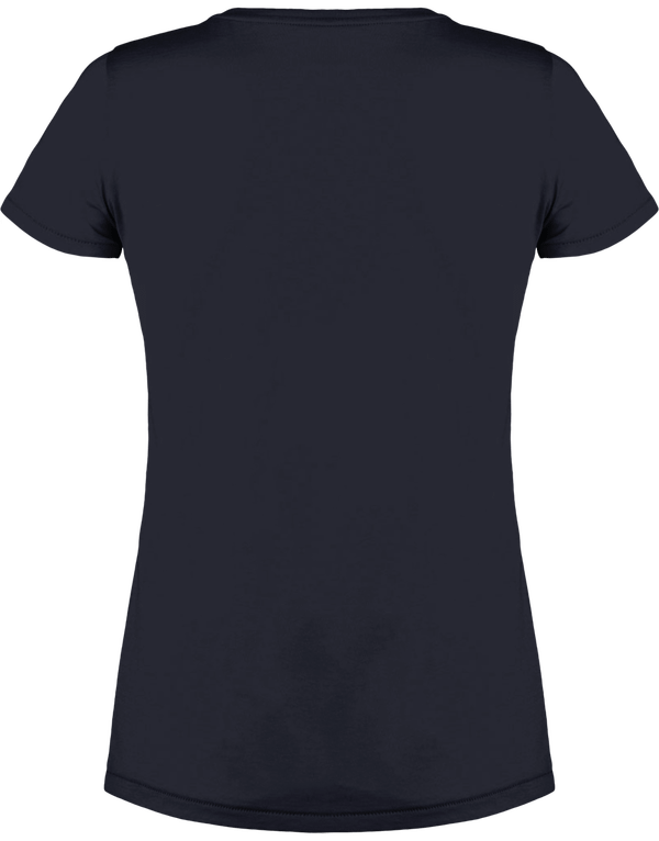 T shirt femme col v stella chooses dos Navy