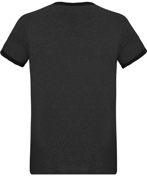 T shirt ringer contraste homme stanley holds dos Dark Heather Grey / Black
