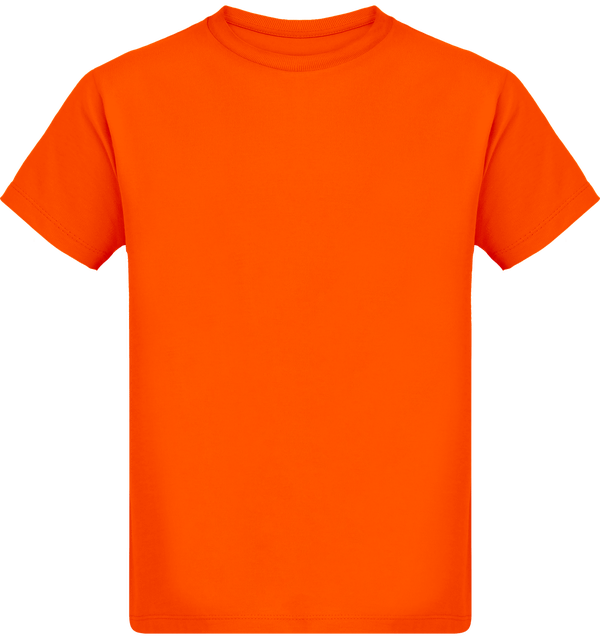 Tee shirt garcon stanley mini paint face Bright Orange