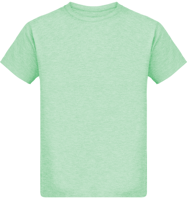 Tee shirt garcon stanley mini paint face Mid Heather Green